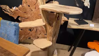 arbre à chat en bois massif chêne et noyer – Mazawood