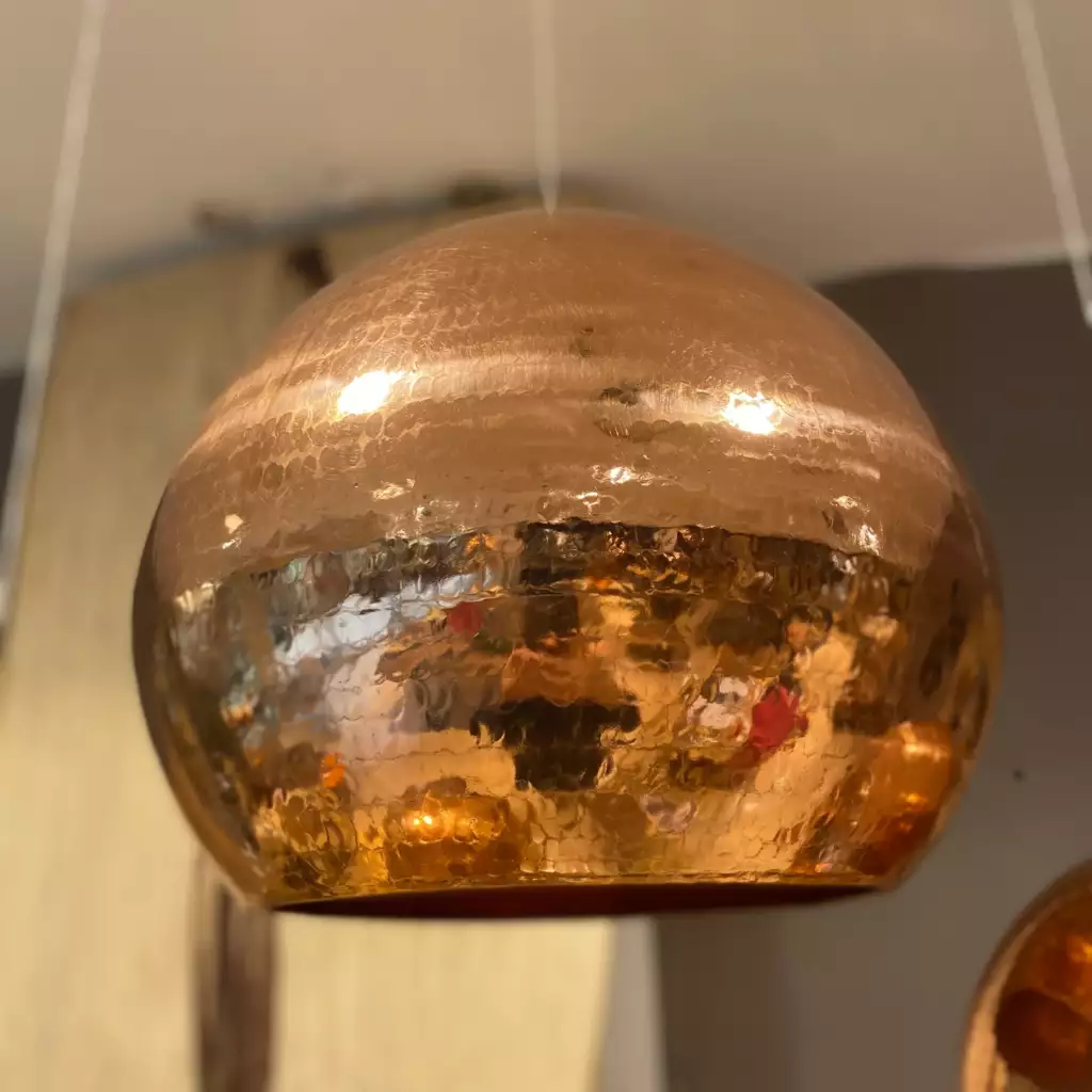 Lampe boule cuivre