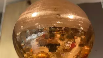 Lampe boule cuivre