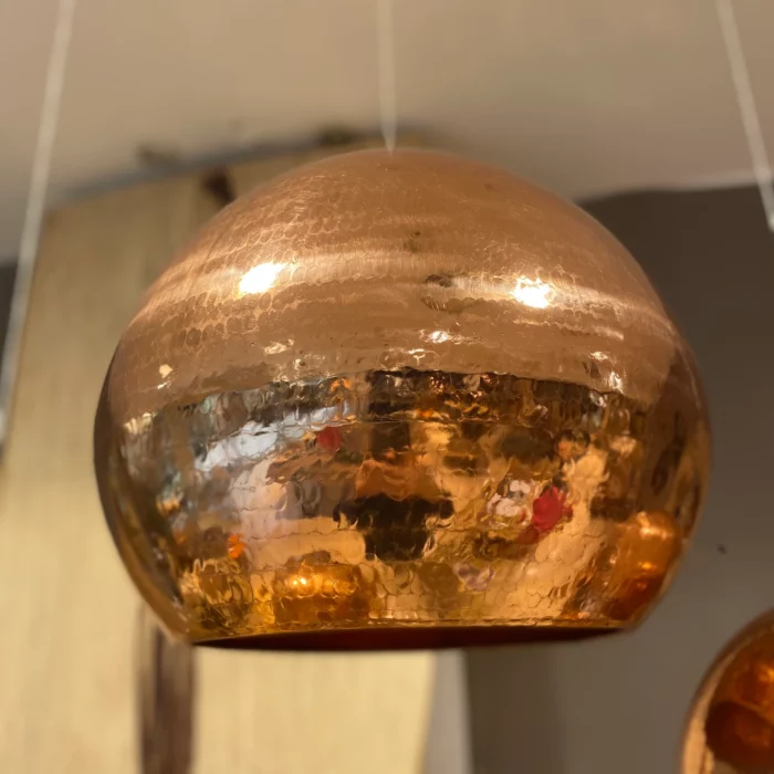 Lampe boule cuivre