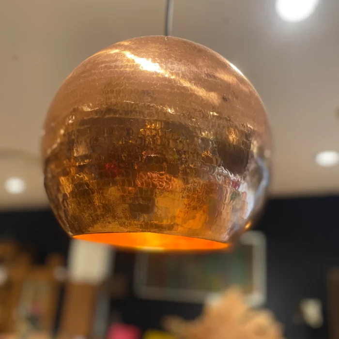 Lampe boule cuivre – Mazawood - Menuiserie