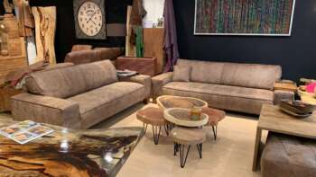 Canapé STAR en cuir de taurillon pleine fleur, vue d’ensemble