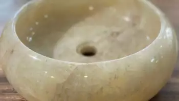 Vasque à poser en onyx teinte sable – Mazawood - Menuiserie