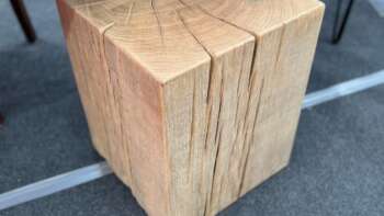 Cube en chêne massif finition vintage brossé, 50x40 c