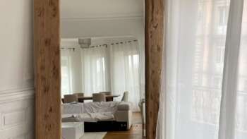 Miroir en chêne massif 200x140 cm teinte miel