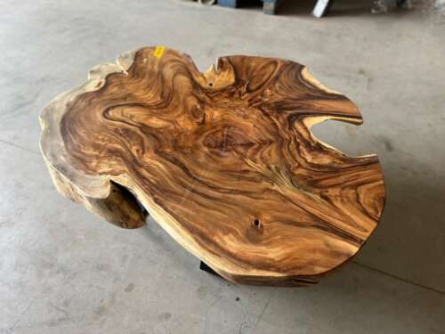 Table basse A14 suar massif formes irrégulières veinage naturel Mazawood