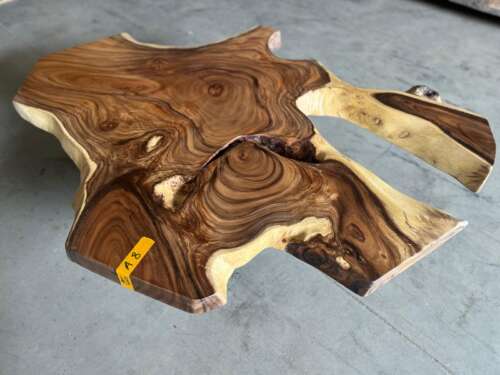 Pièce unique A8 en suar massif, table basse artistique et élégante — Mazawood