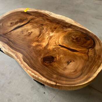 Table basse suar A18 plateau ovale naturel Mazawood