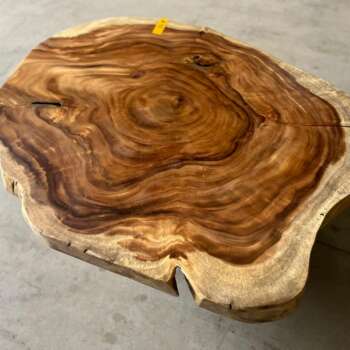Table basse suar A10 forme naturelle veinage spectaculaire Mazawood