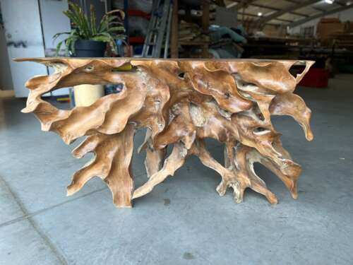 Console en teck massif sculptural – Image 5