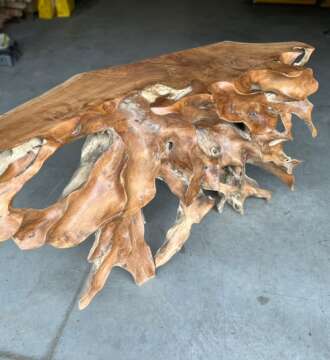 Console design teck massif Mazawood