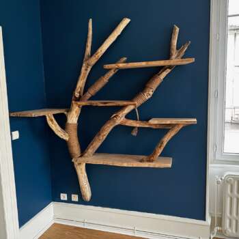 Arbre à chat sur mesure en bois massif – création artisanale
