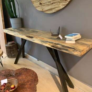 Console en bois massif sur mesure – création artisanale