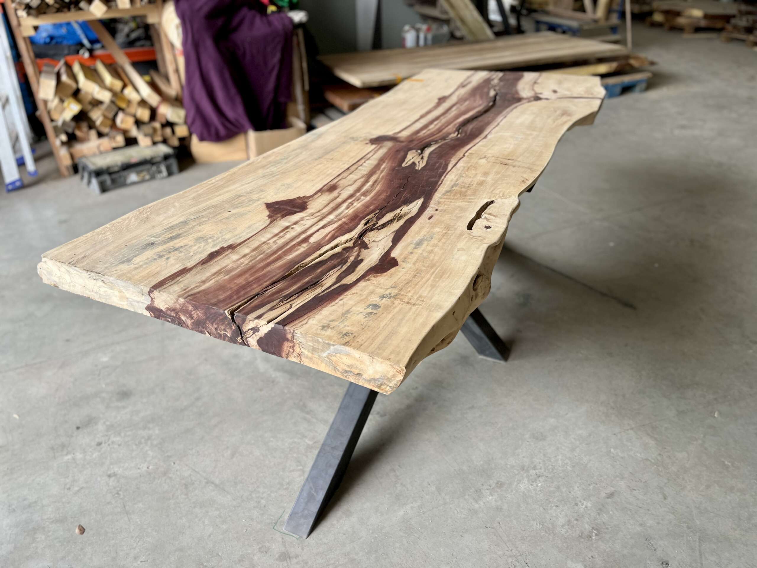 Plateau bois exotique palissandre modèle T11 épaisseur 8 cm