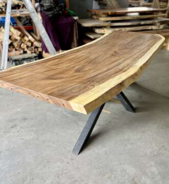 Plateau bois exotique suar finition mate satinée T14