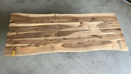 Plateau en noyer massif T3 assemblage multi-planches 302 cm