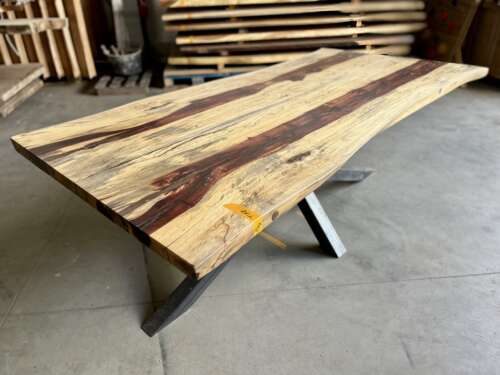Plateau en palissandre massif T17 225 cm pour table sur mesure