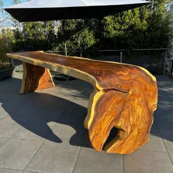 Table en bois extérieur sur mesure – création artisanale