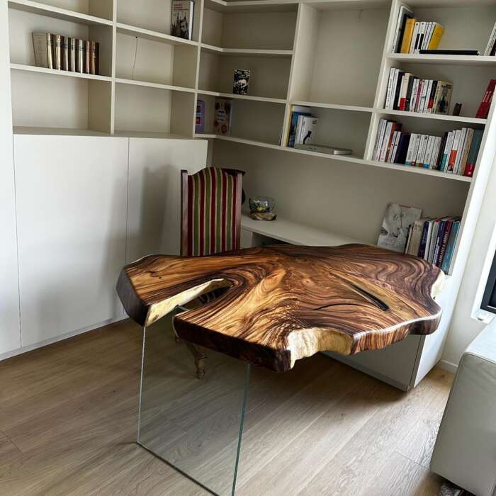 Bureau en bois naturel sur mesure