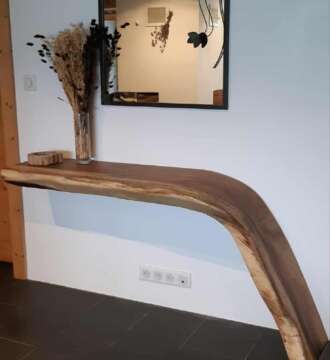 Console en bois massif sur mesure
