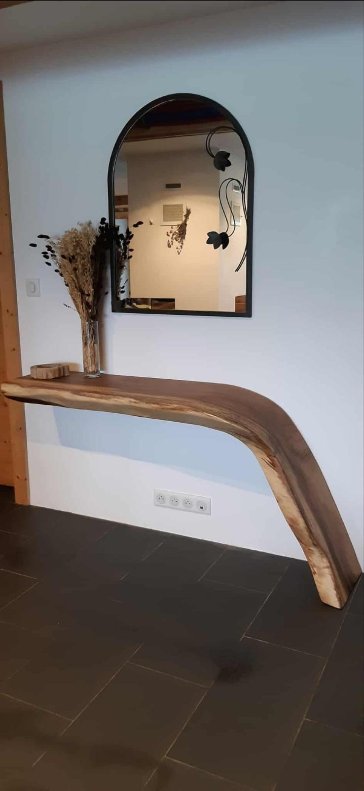 Console en bois massif sur mesure