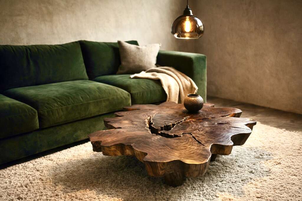 Table basse en bois de violette A38