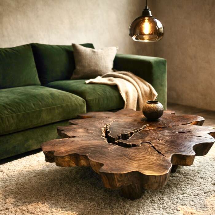 Table basse en bois de violette A38