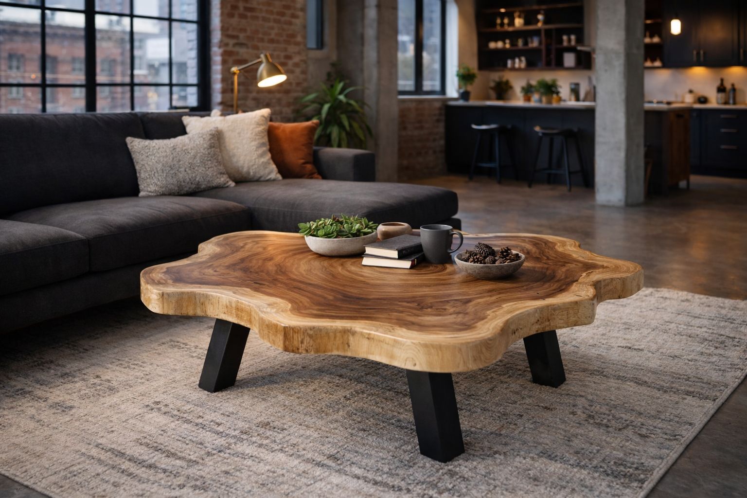 table basse en suar massif 145 cm