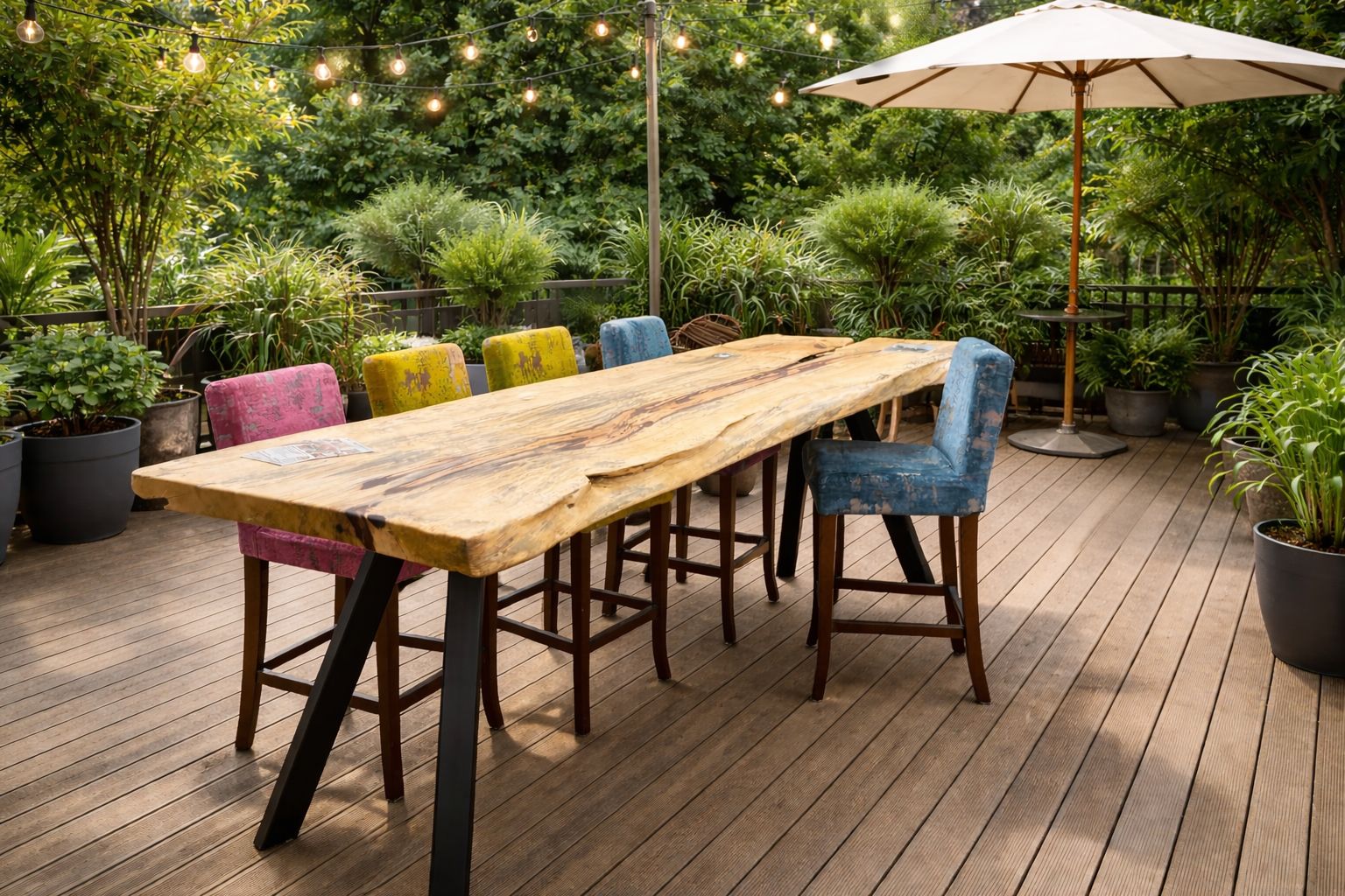 table mange debout en palissandre des indes